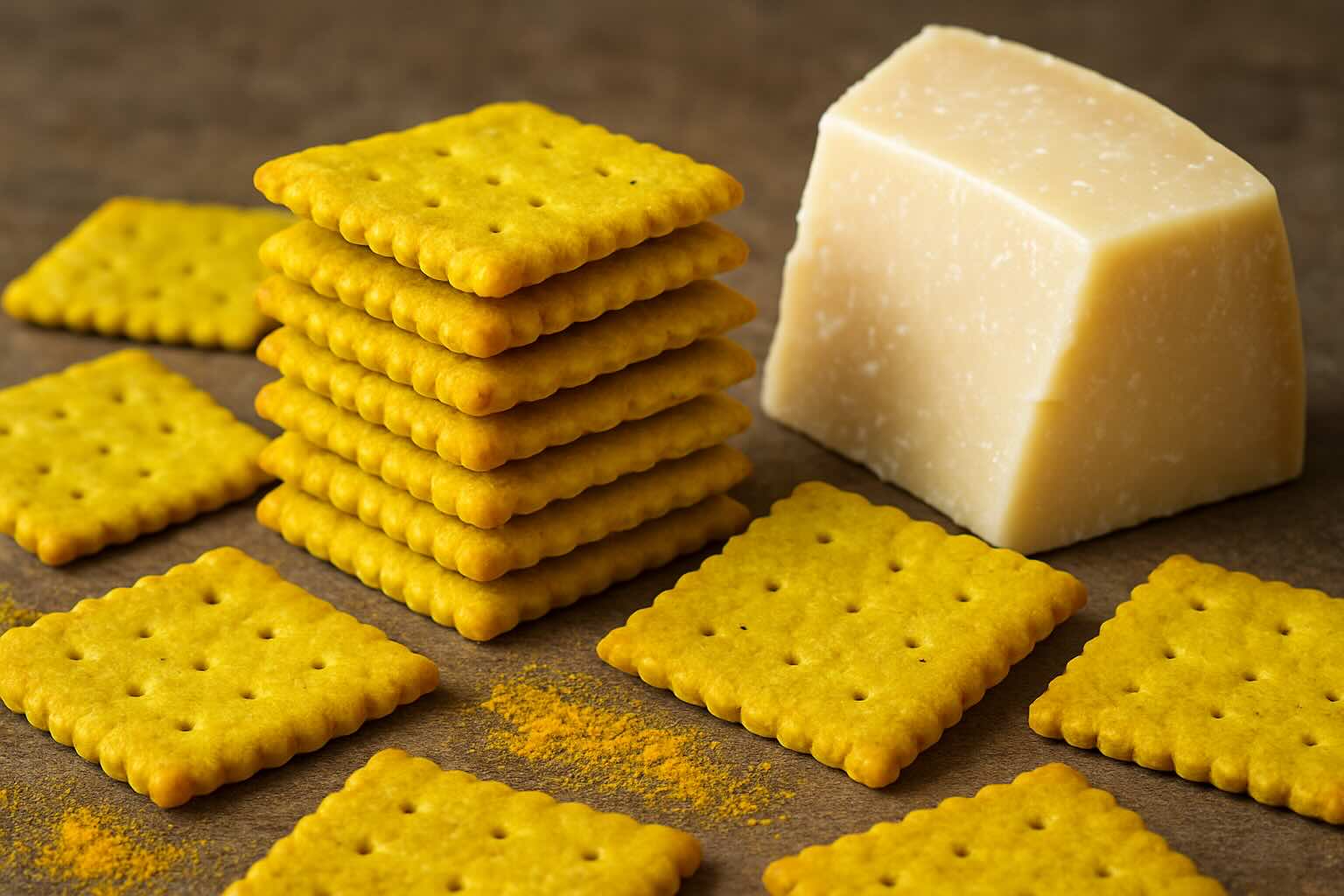 cracker parmigiano e curcuma