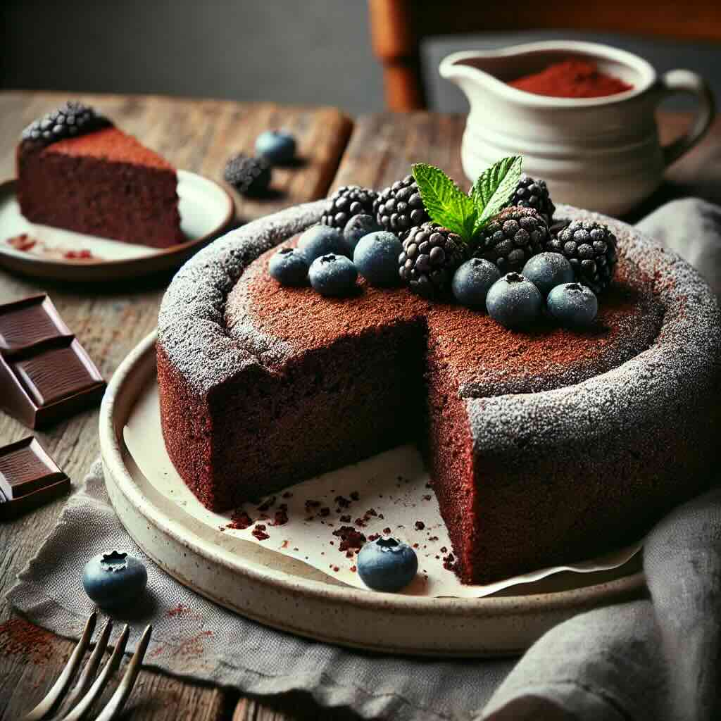 torta senza farina ricotta cacao